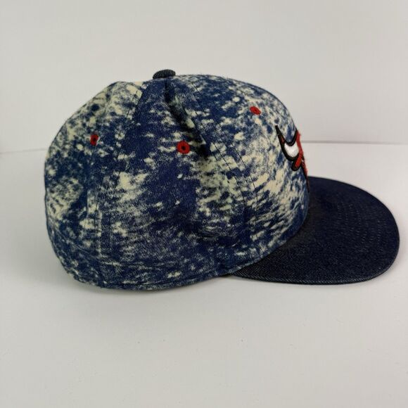 Chicago Bulls NBA Denim Acid Wash Mitchell & Ness Hat Size 7 1/2 Fitted - Picture 3 of 12
